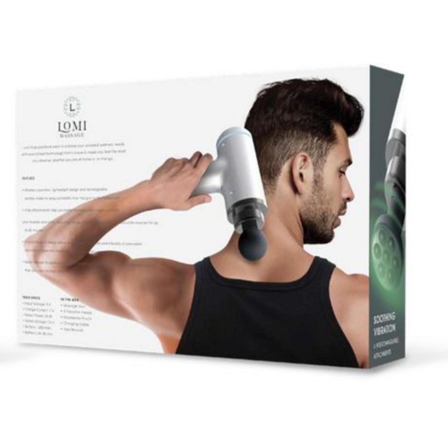 Lomi Multi Speed Percussion Massage Gun with Accessories