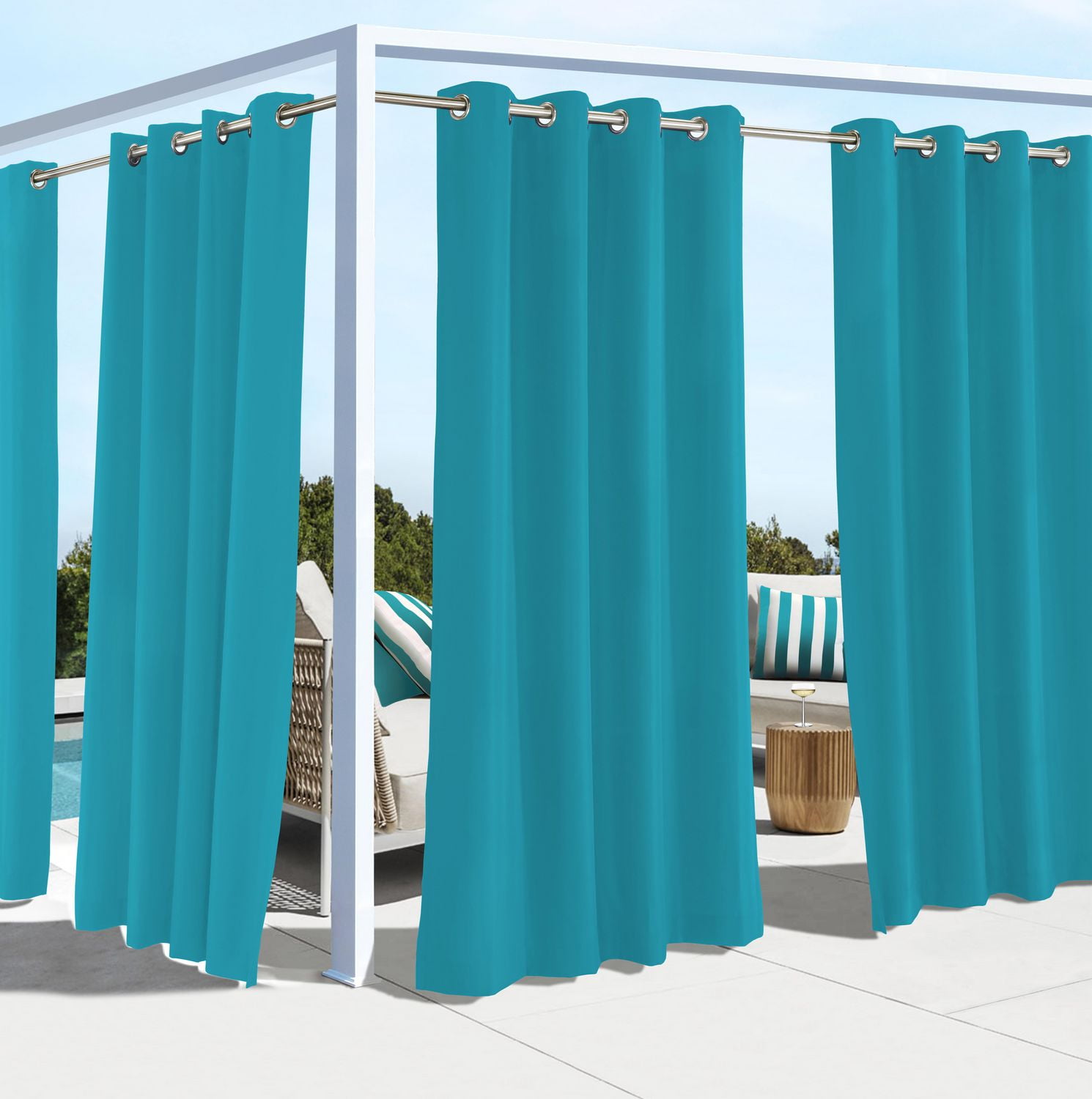 Indoor/Outdoor Décor Coastal 2pk Curtains Walmart Canada