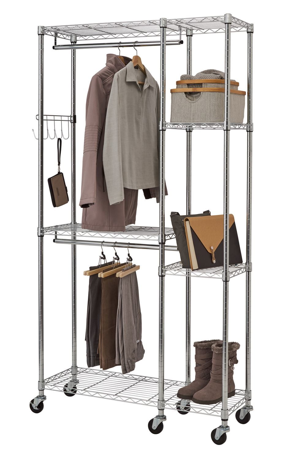 Trinity Ecostorage Mobile Closet Organizer 41 W X 14 D X 77 H