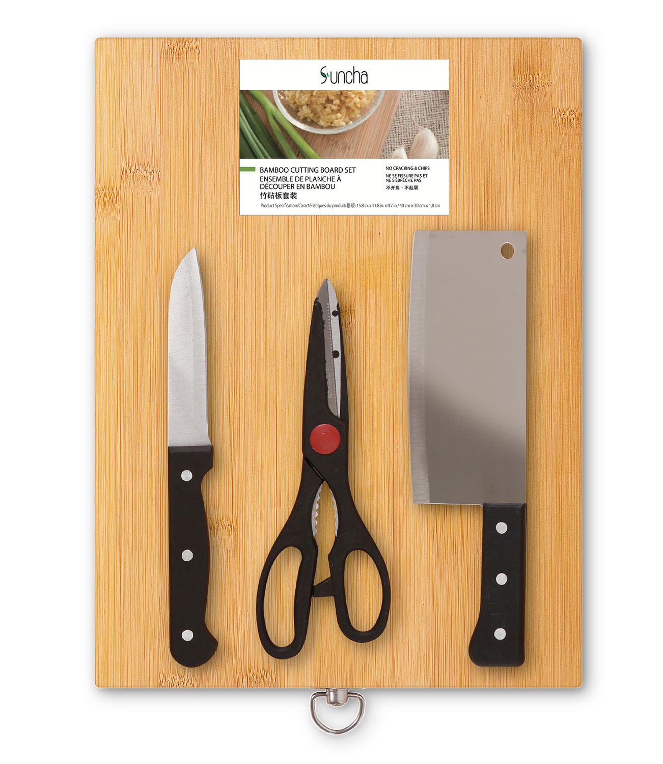 Suncha Set Of Bamboo Cutting Board With Accessories | Walmart Canada