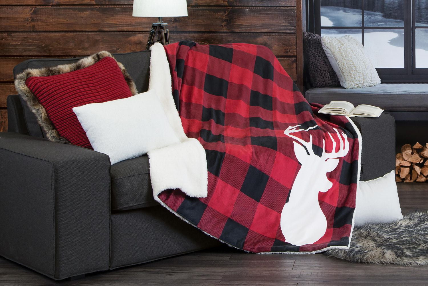 Sunbeam Cabin North Reversible Heated Throw Walmart Canada