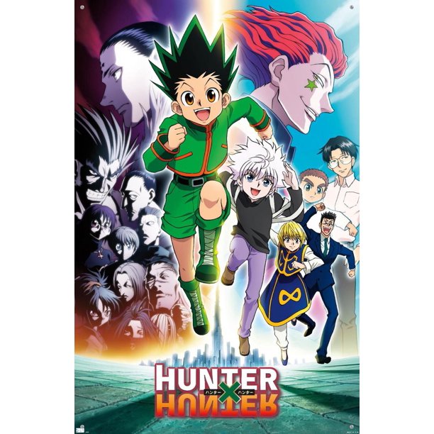 Hunter x Hunter - Running Key Art 22.375 x 34 Wall Poster with Push Pins,  by Trends International 