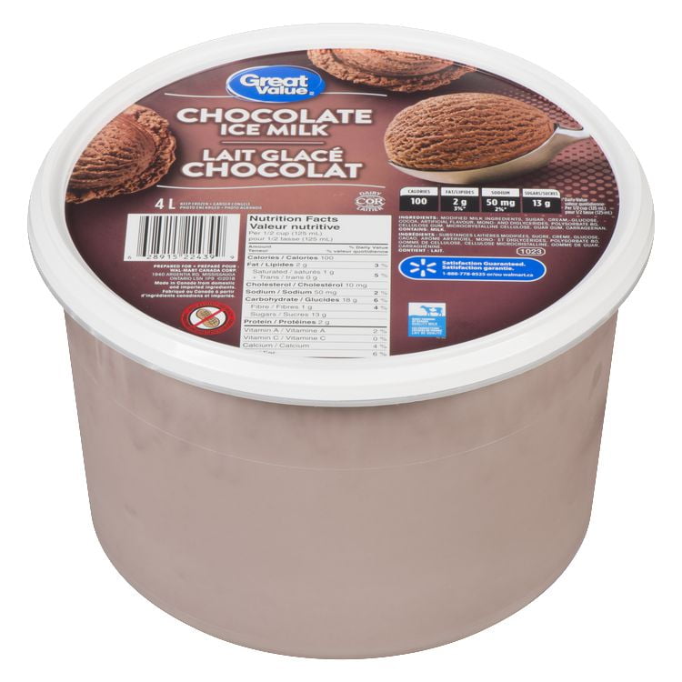 Great Value Chocolate Ice Milk Walmart Canada