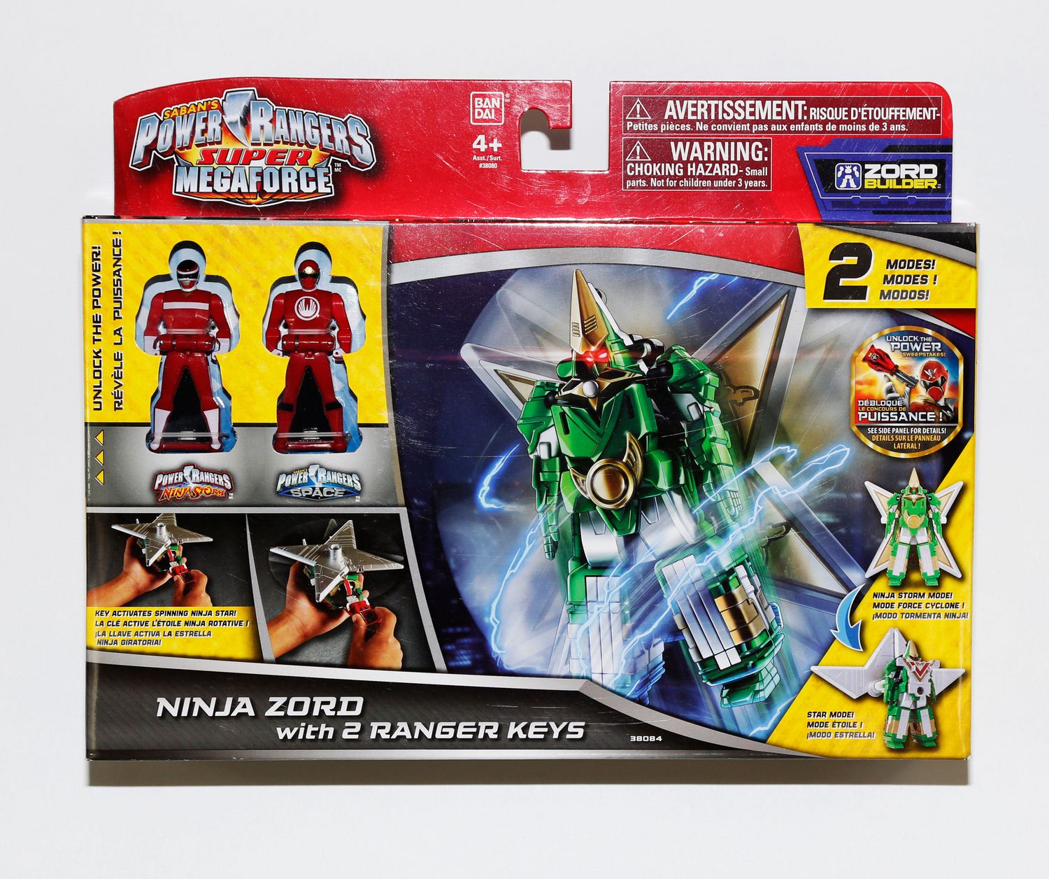 Power rangers Super Megaforce ninja zord WITH 2 Rangers key MISB