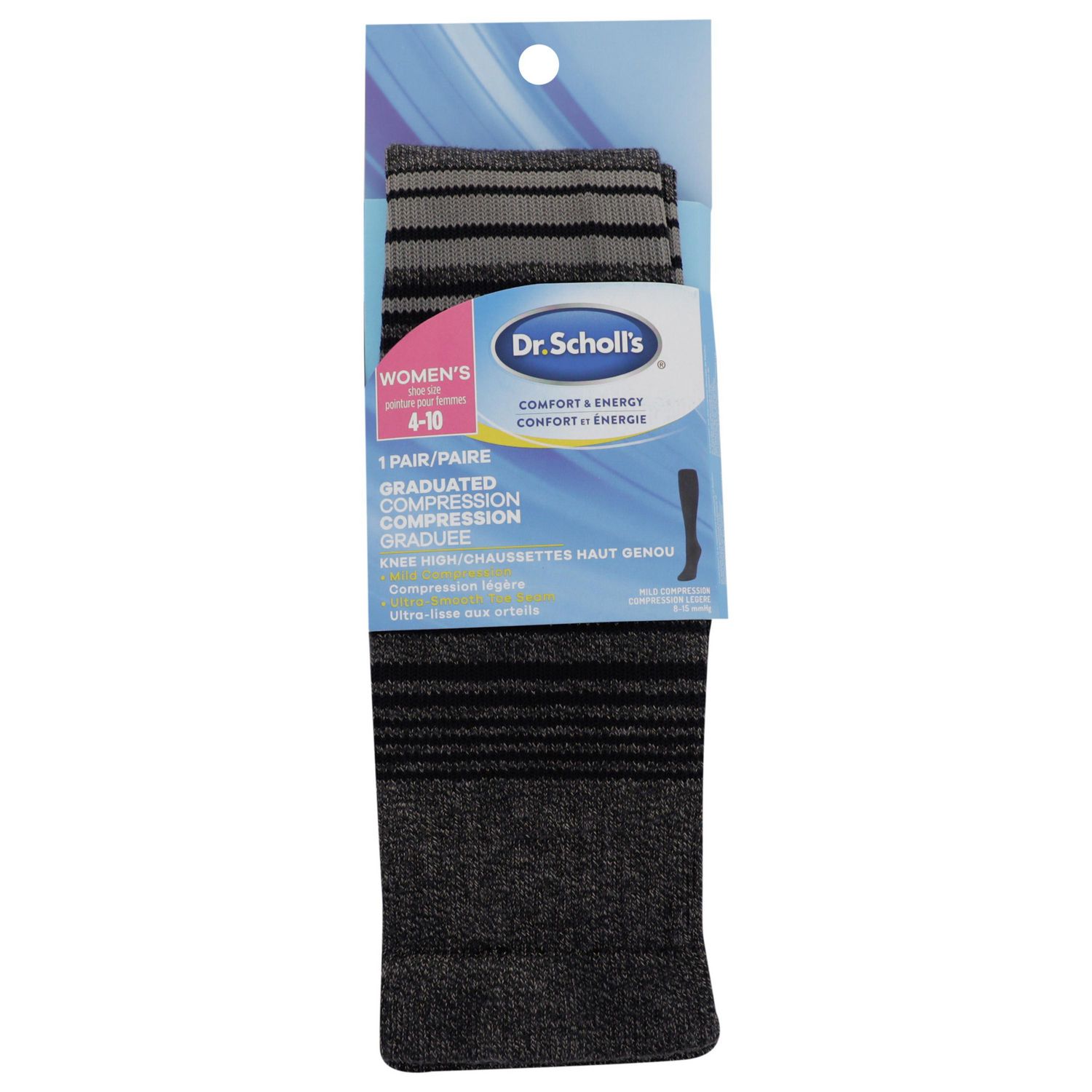 Dr. Scholl's Women's Graduated Compression Knee High Socks - 1 & 2 Pair  Packs, Black, 4-10 : : Clothing, Shoes & Accessories