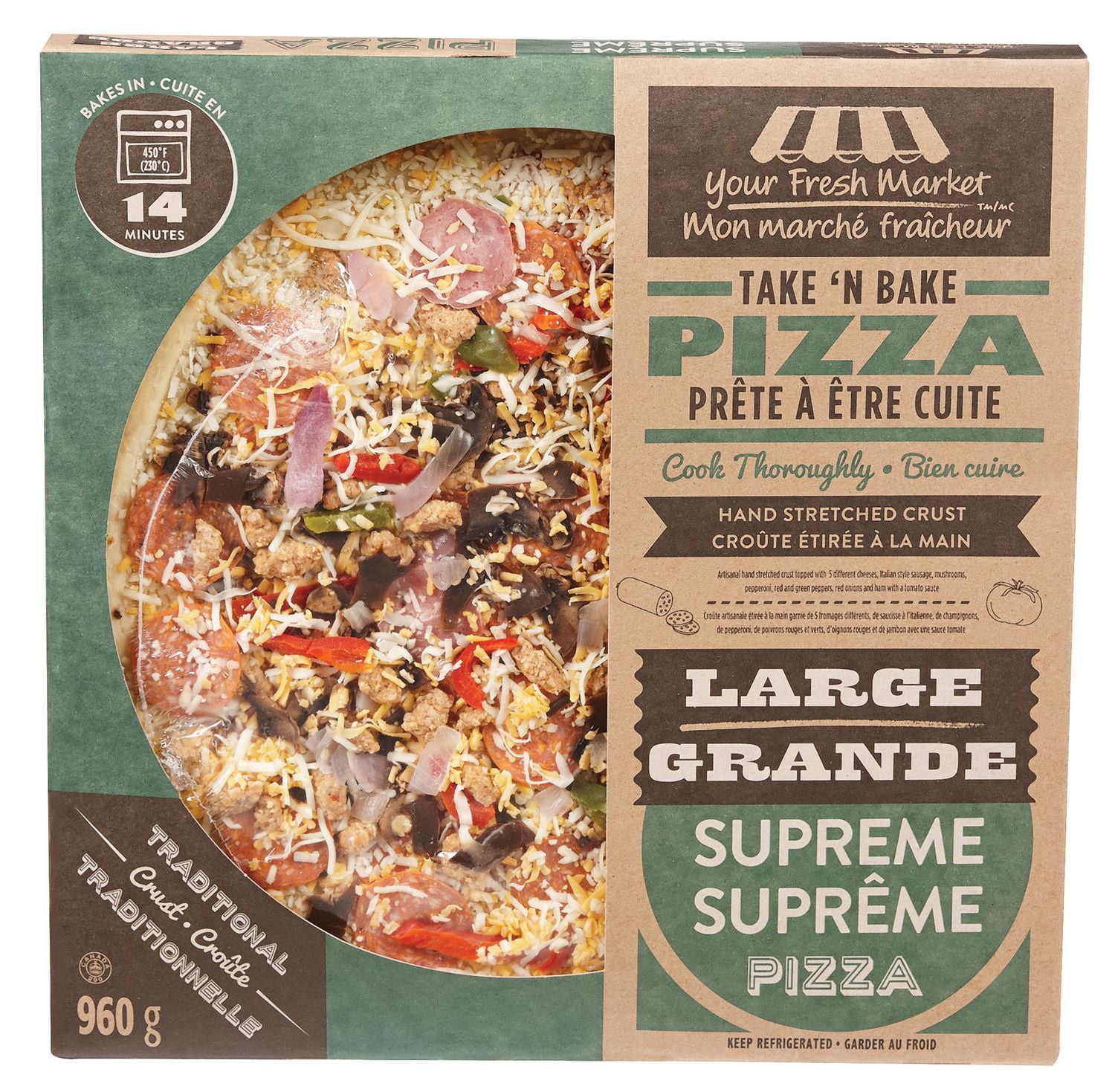 Your Fresh Market Supreme Take ‘n Bake Pizza Walmart Canada