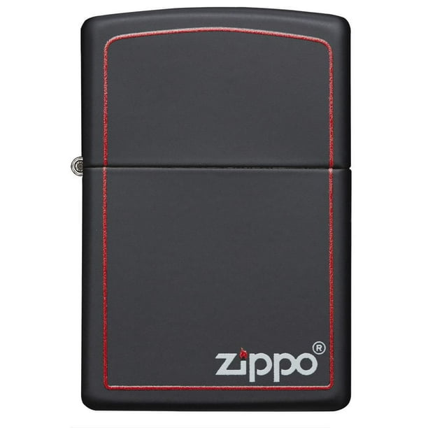 Zippo Noir mat avec bordure Zippo (218ZB) 