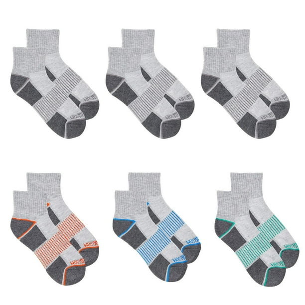 Fruit of the Loom Men's Dual Defense Low Cut Socks 12 Pair, black/Grey, Shoe Size: 6-12