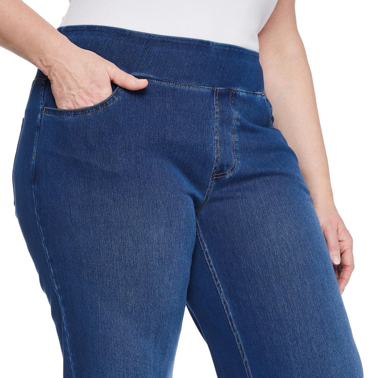 Pantalon en tricot de denim Iyla Plus pour femmes Tailles 1X-4X