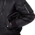 thumbnail image 4 of Dark Black Men's Hooded Bomber Jacket, 4 of 9