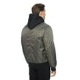 thumbnail image 3 of Dark Black Men's Hooded Bomber Jacket, 3 of 6