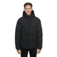 thumbnail image 1 of Dark Black Eco Down Hooded Zip Pocket Jacket, 1 of 6
