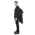 thumbnail image 4 of Dark Black Eco Down Hooded Zip Pocket Jacket, 4 of 6