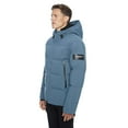 thumbnail image 2 of Dark Black Eco Down Hooded Zip Pocket Jacket, 2 of 6