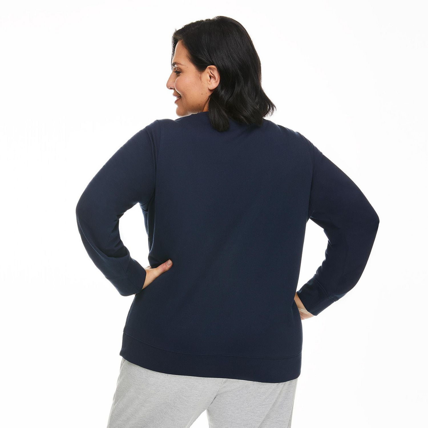 Coton ouaté avec encolure ronde et imprimé graphique Penmans Plus pour femmes