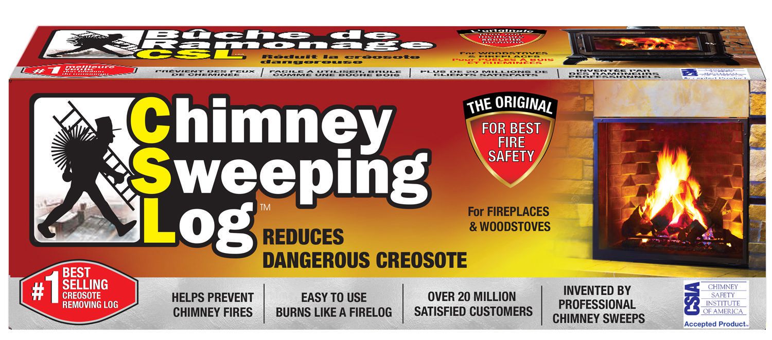 1 CSL Creosote Chimney Fireplace Cleaning Sweeping Logs 