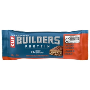 CLIF BUILDERS Protein Bars, Saveur de chocolat, 20g de protéines, préparées au Canada, sans gluten, sans édulcorants artificiels