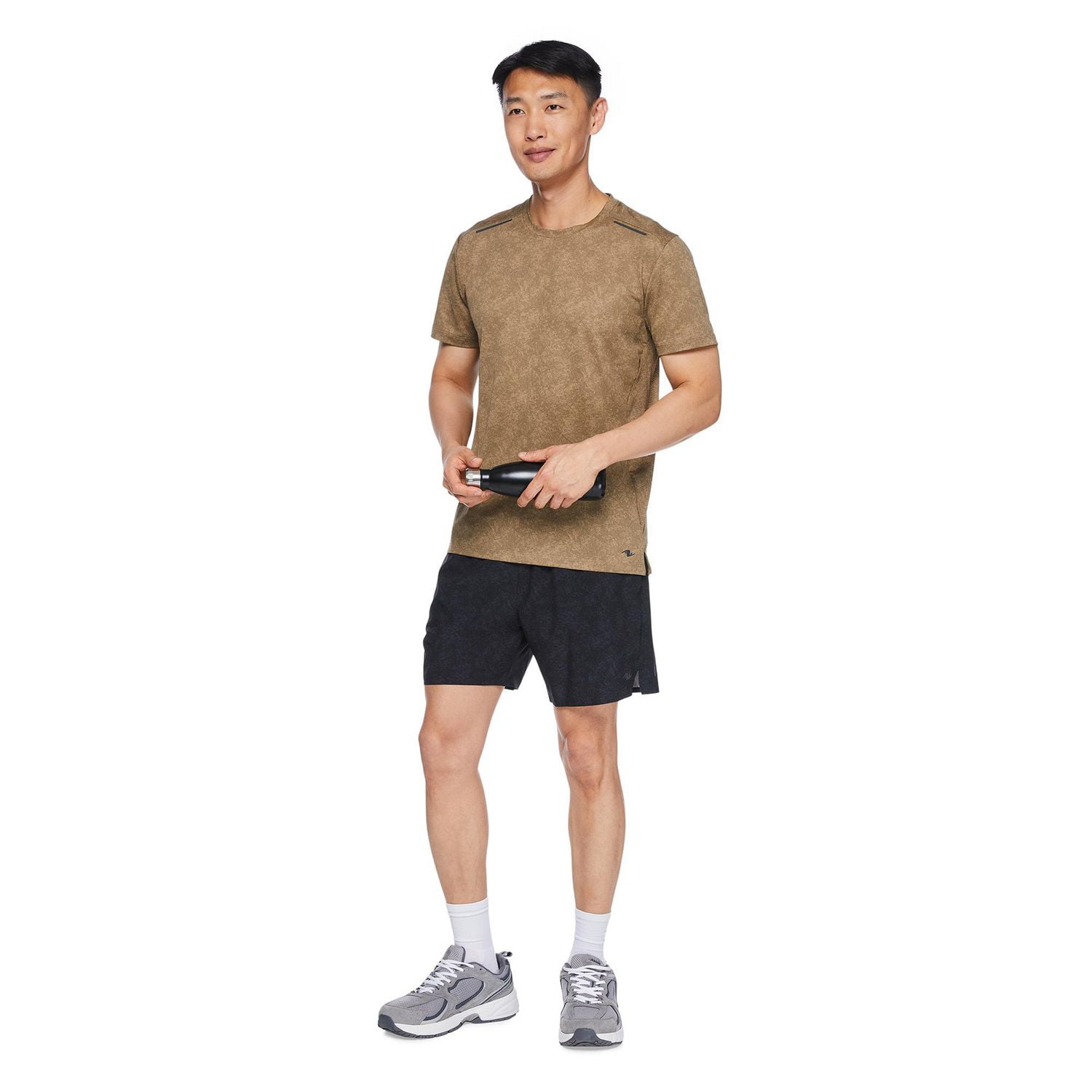 T-shirt avec motif coupé cousu Athletic Works pour hommes Tailles P-2XL