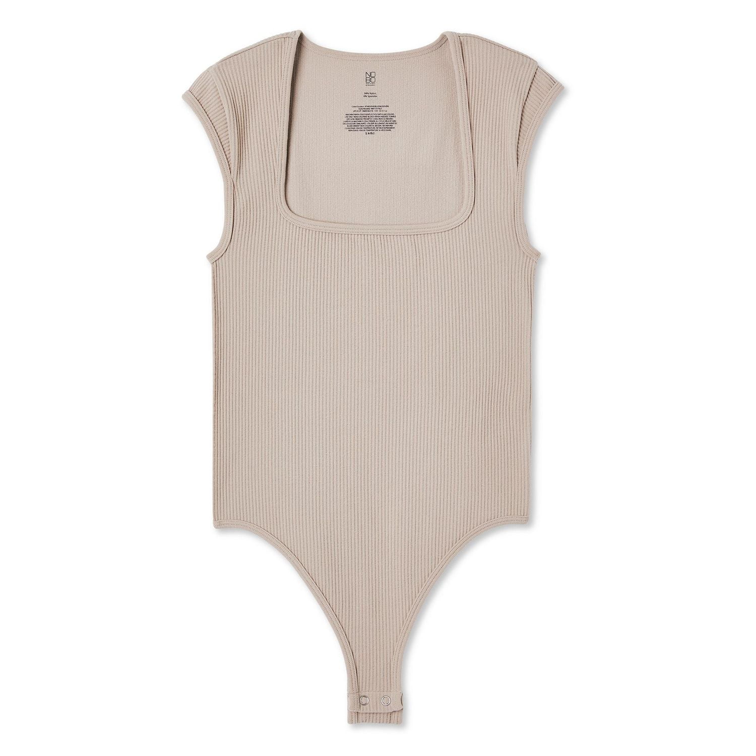 No Boundaries Women's Seamless Cap Sleeve Bodysuit, Sizes XS-XXL