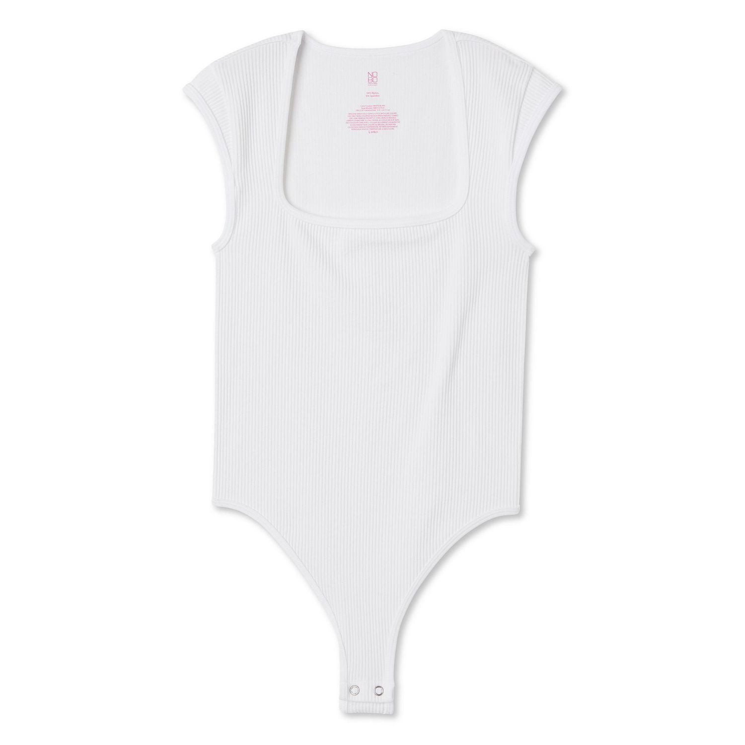 No Boundaries Women's Seamless Cap Sleeve Bodysuit