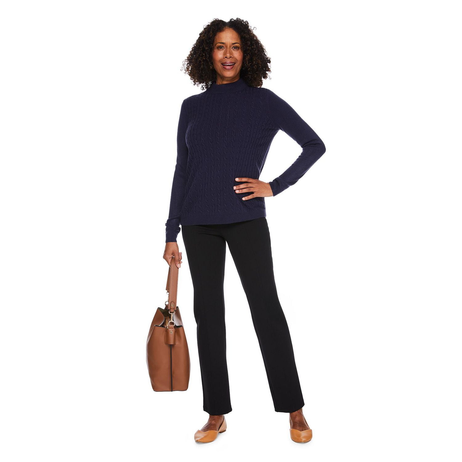 Chandail en maille torsadée Iyla pour femmes Tailles P-TTG