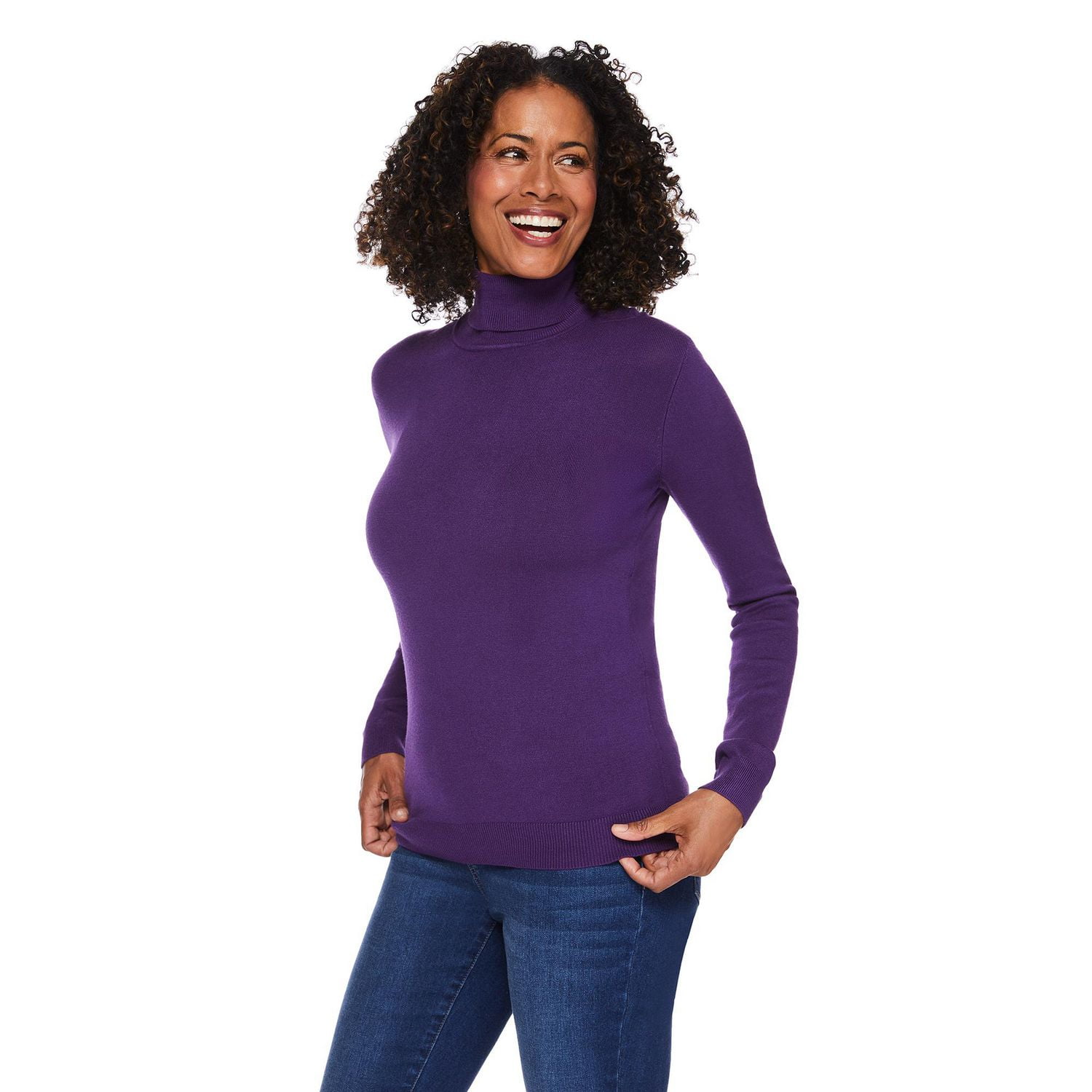 Iyla Women's Turtleneck Sweater, Sizes S-XXL