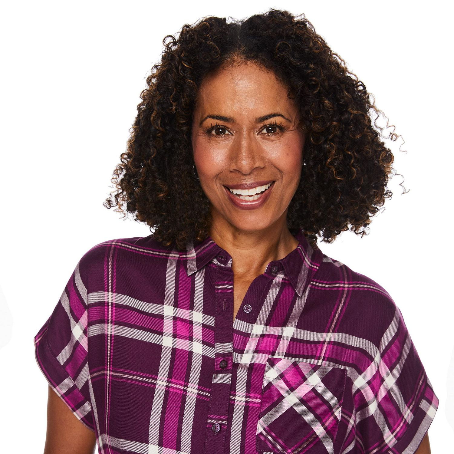 Iyla Women's Plaid Shirt, Sizes S-XXL