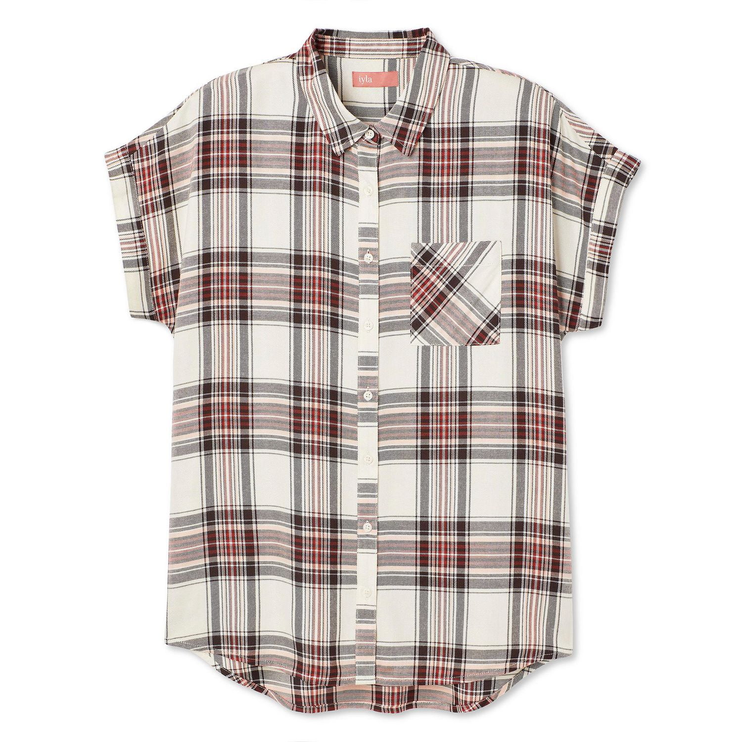 Chemise à carreaux Iyla pour femmes Tailles P-TTG