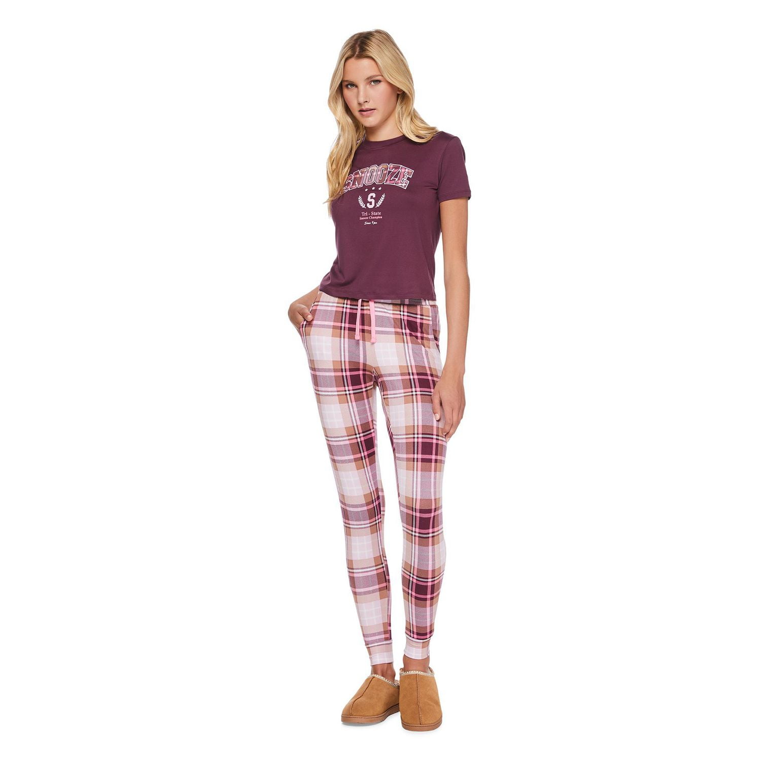 No Boundaries Women's Pajama 2-Piece Set