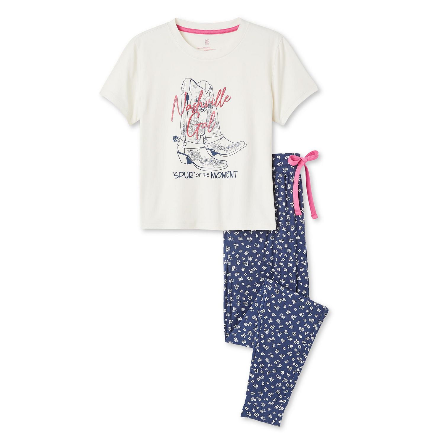 No Boundaries Women's Pajama 2-Piece Set