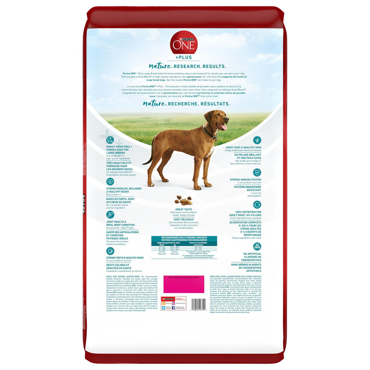 Purina ONE SmartBlend Large Breed Formula Chicken Dry Dog Food Walmart