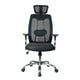 Chaise de bureau ergonomique TygerClaw en maille à haut dossier avec appui-tête – image 2 sur 4