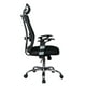 Chaise de bureau ergonomique TygerClaw en maille à haut dossier avec appui-tête – image 3 sur 4