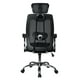 Chaise de bureau ergonomique TygerClaw en maille à haut dossier avec appui-tête – image 4 sur 4