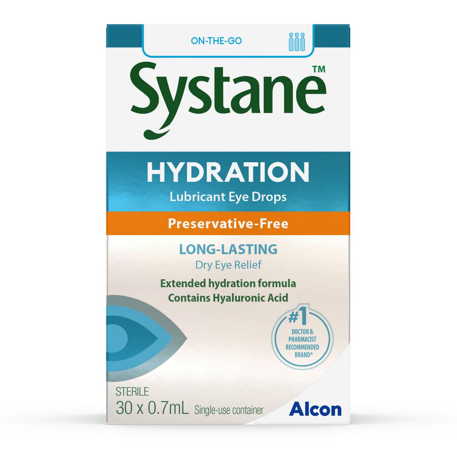 Systane Hydration Preservative-Free Lubricant Eye Drops for Dry Eyes, Long-Lasting Dry Eye Relief Hydrating Eye Drops, Ideal for LASIK or Cataract Patients