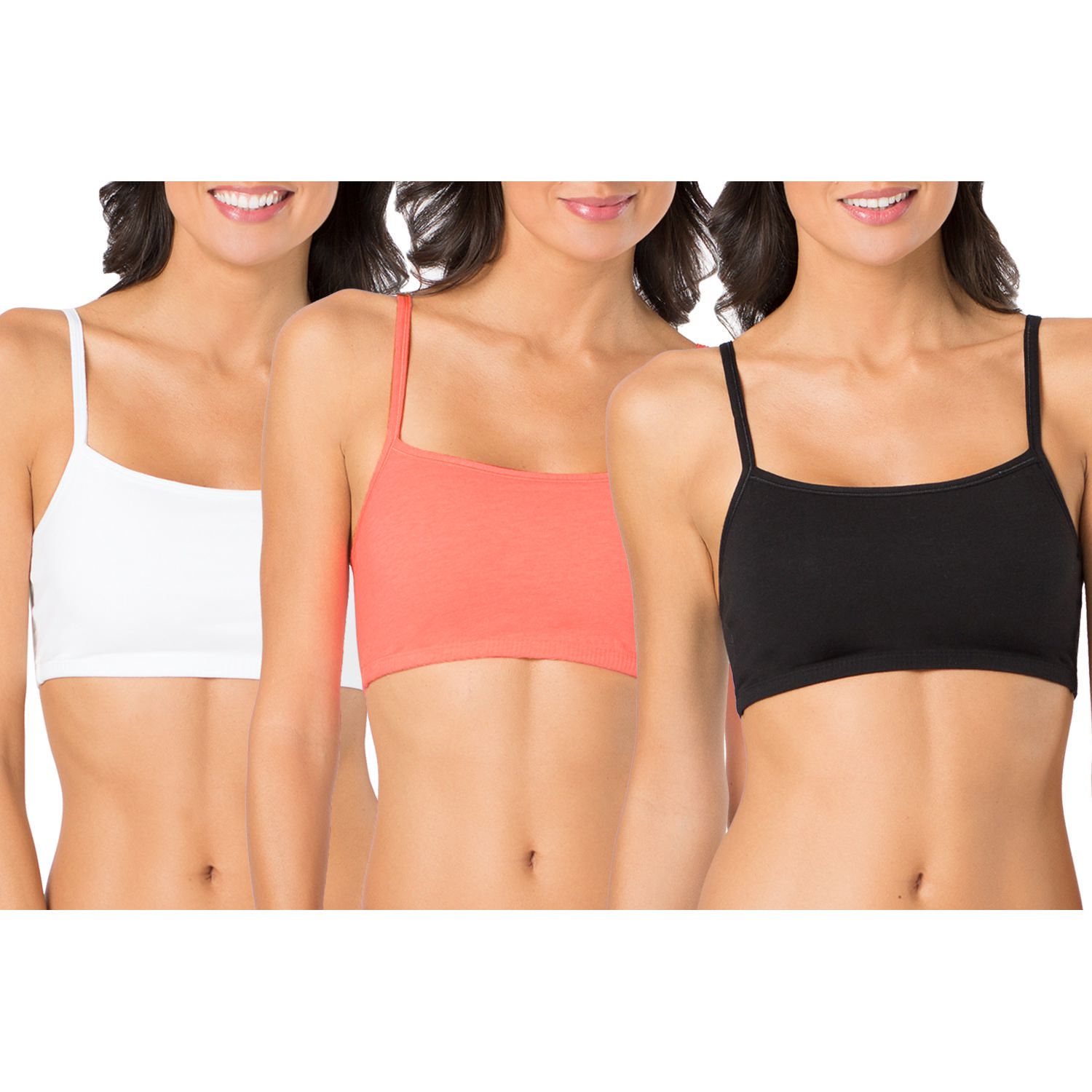 Fruit of the Loom Women's Tank Style Sports Bra, 3 Pack Muti color