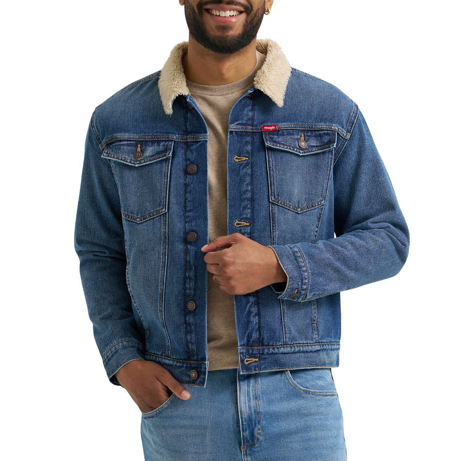 Wrangler Men's Sherpa Lined Denim Jacket