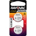 thumbnail image 1 of Rayovac Lithium Coin Cell Batteries Size 2025 3V, 2 Pack, 1 of 2