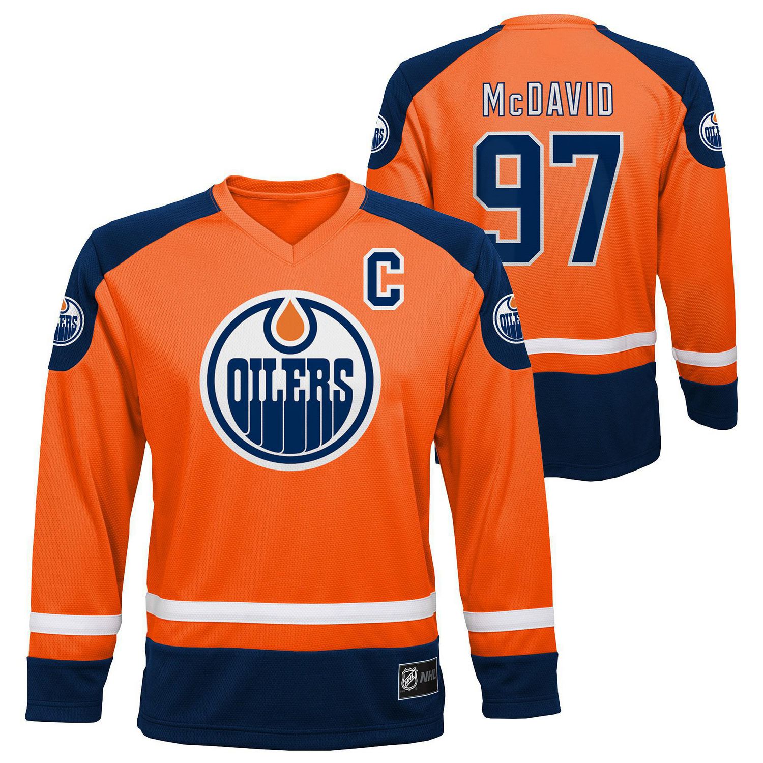 Girls Youth NHL Edmonton Oilers Connor McDavid White/Pink - Fashion Jersey  - Sports Closet