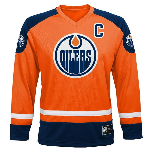 Starter Men's Starter Orange Edmonton Oilers Cross-Check V-Neck - Long  Sleeve T-Shirt