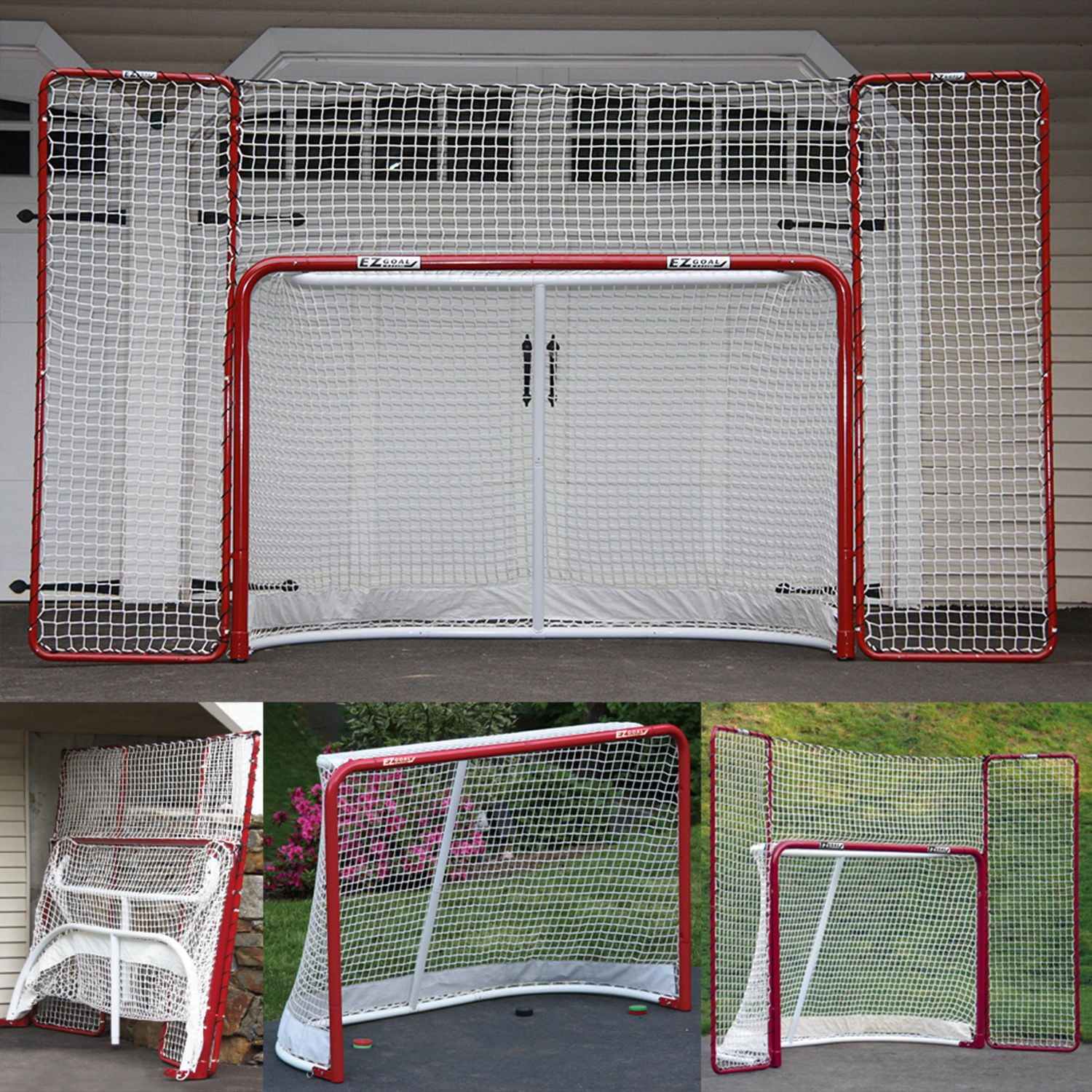 EZgoal 2 in. Folding Steel Hockey Goal with Backstop Walmart Canada
