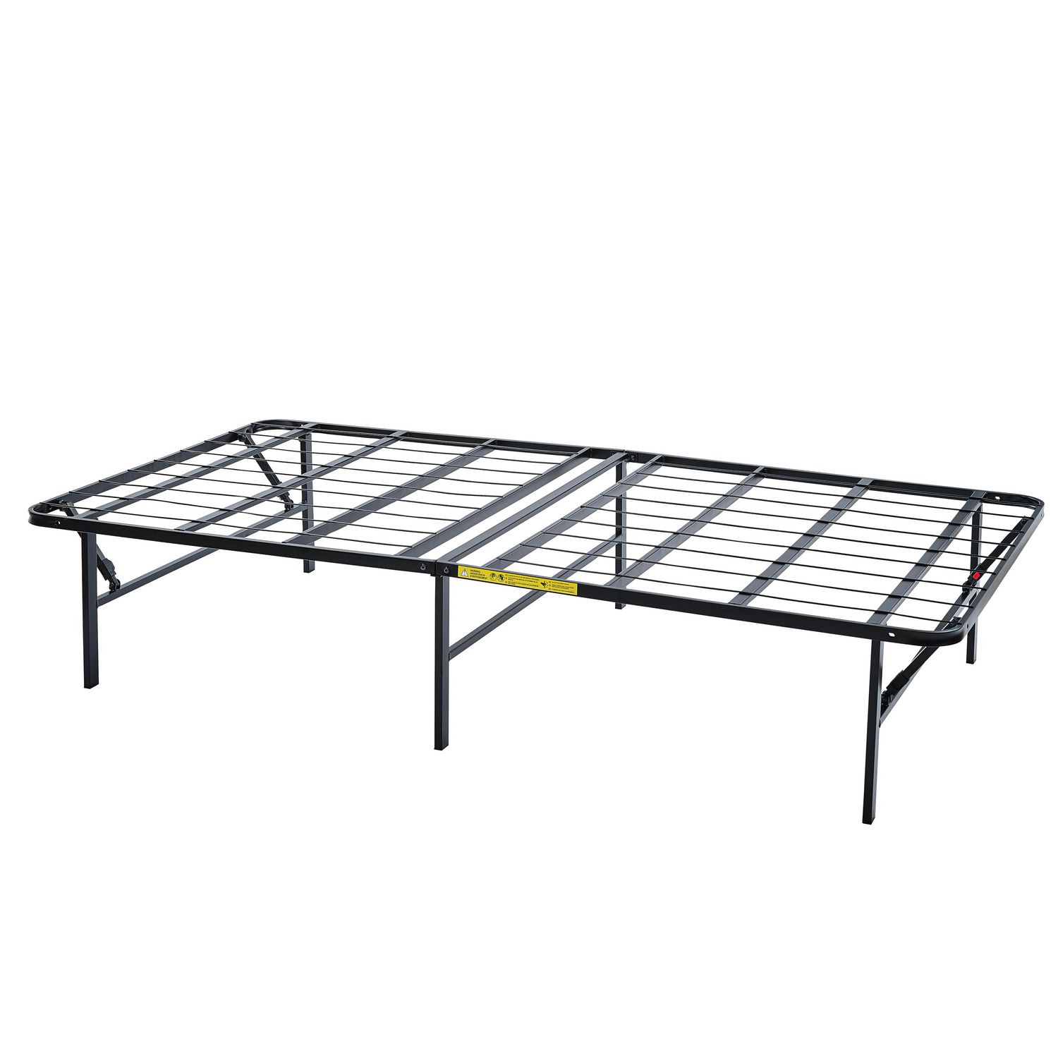 High Profile Foldable Steel Bed Frame, Fold Up Full Size Bed Frame