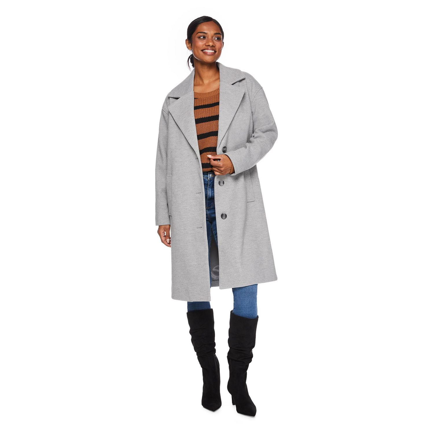 Manteau long George pour femmes Tailles TP–TTG