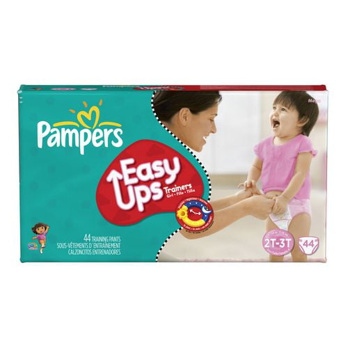Pampers Easy Ups Training Pants Mega, 2T-3T 44's boys or girls; 3T-4T 40's  boys or girls or 4T-5T 33's boys or girls 