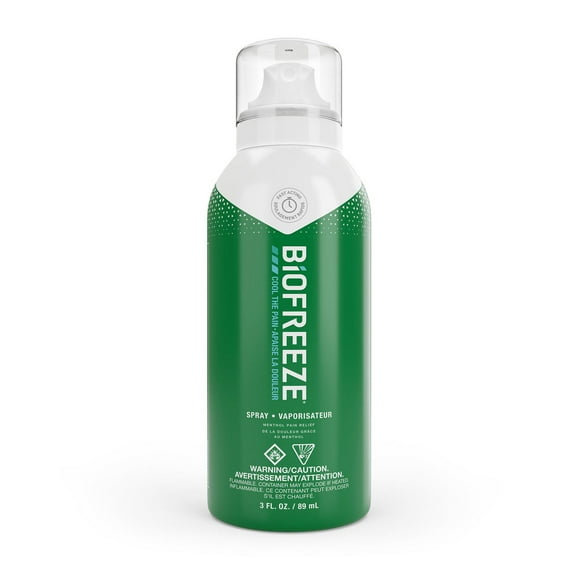 Biofreeze, Spray, Penetrating Pain Relief for Sore Muscles, Arthritis, Backaches, and Sore Joints, Fast Acting, Long Lasting, Cooling Menthol Formula, Reach Difficult Areas, 89mL