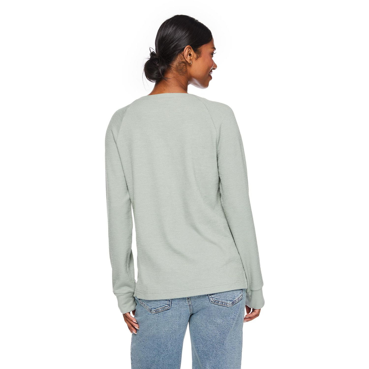George Women's Rib Henley Tee, Sizes XS-XXL