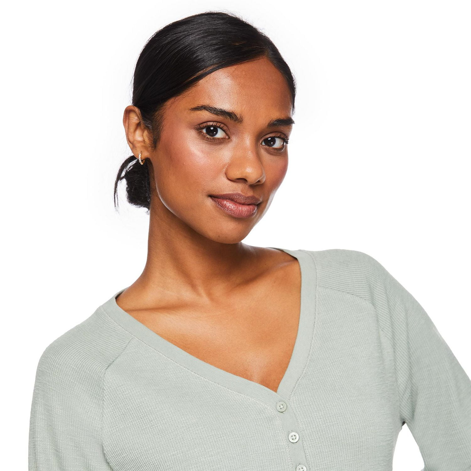 George Women's Rib Henley Tee, Sizes XS-XXL