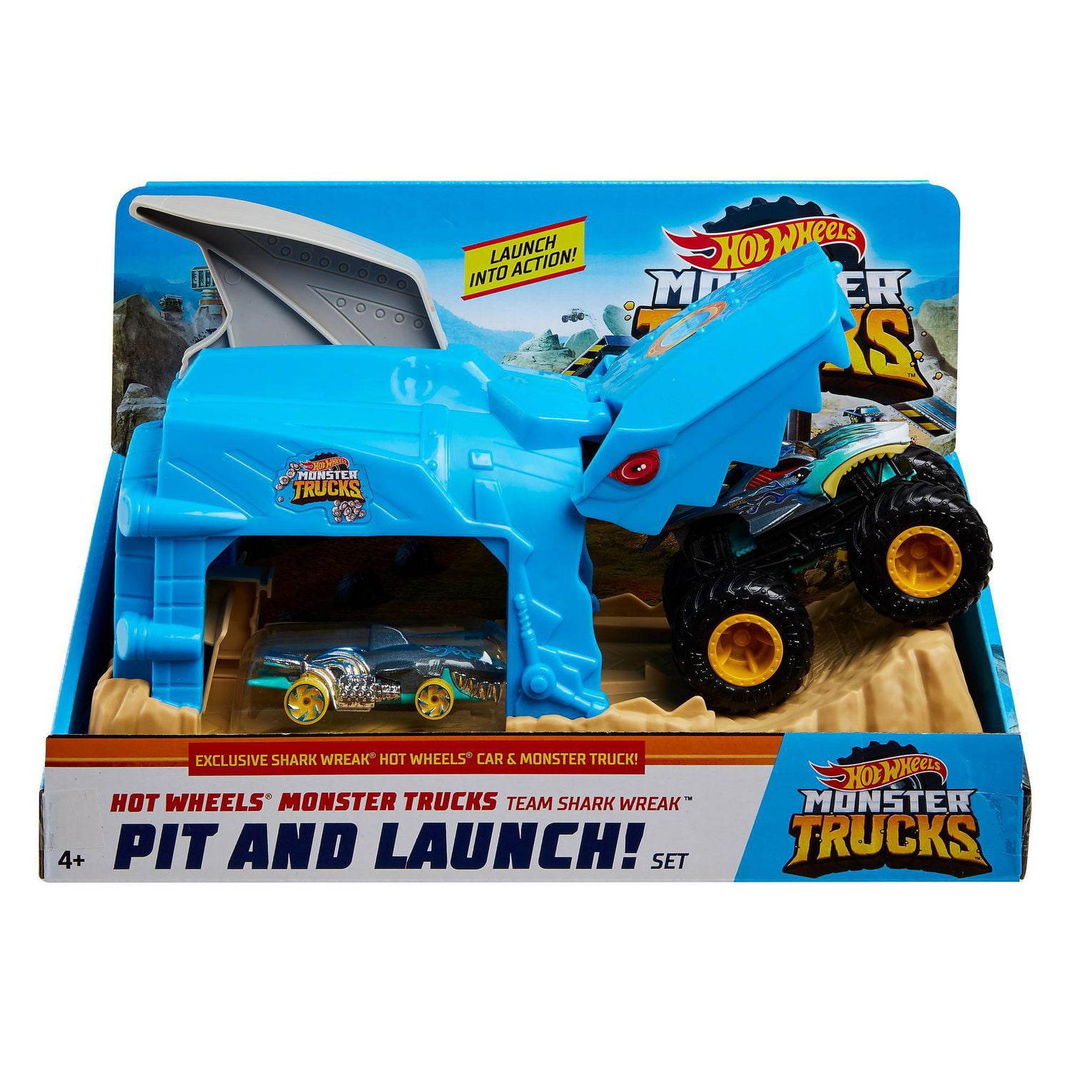 hot wheels monster truck team shark wreak