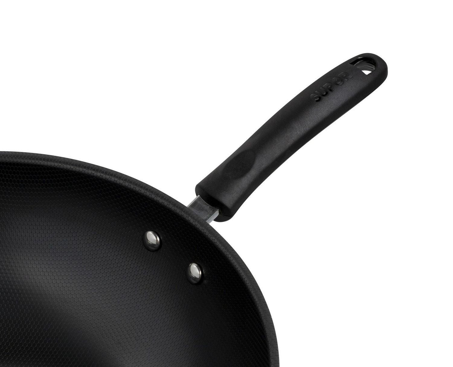 Supor 34CM Carbon Steel Wok With Lid 34cm rust proof surface