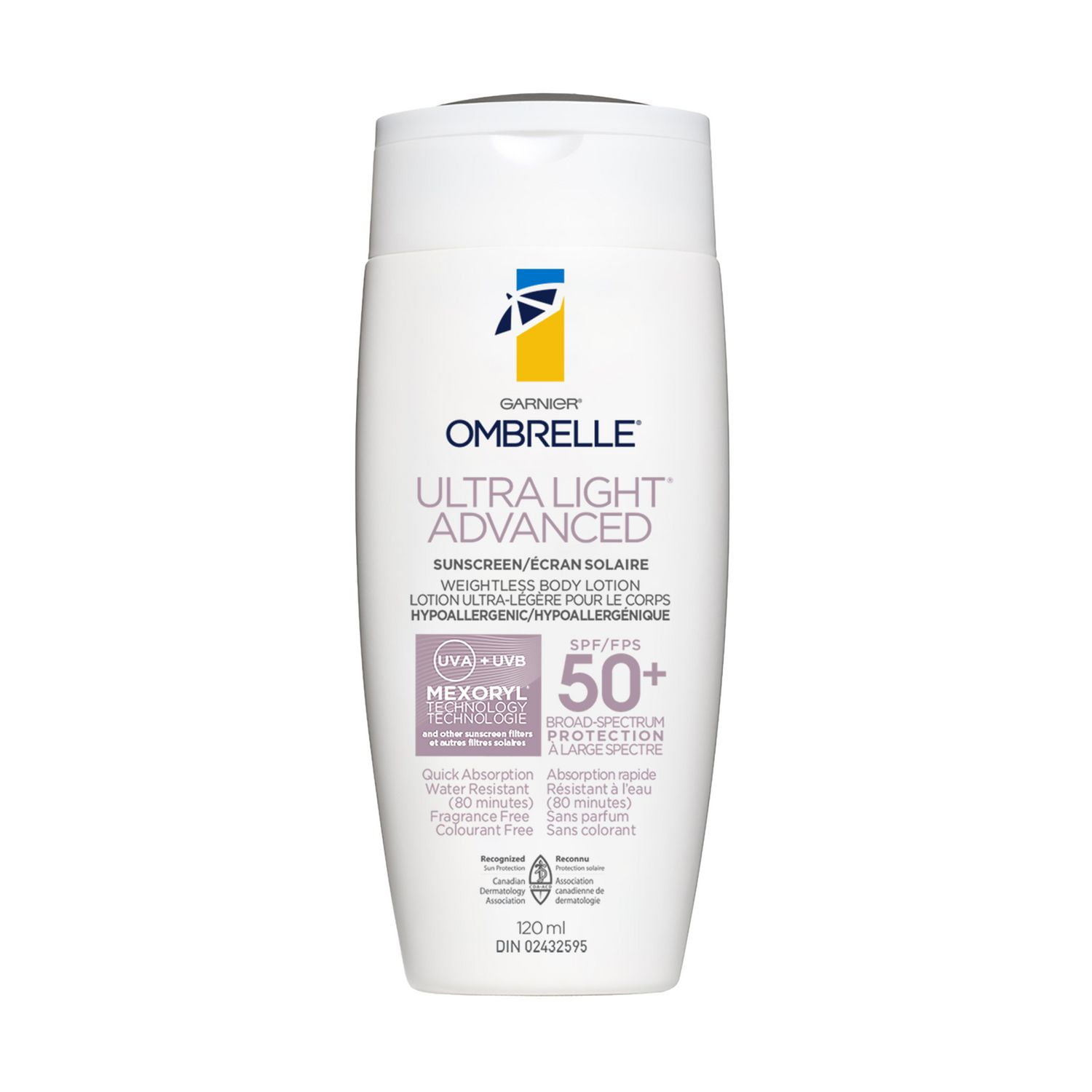 Garnier Ombrelle Complete UltraLight Advanced Body Lotion SPF 50+, 120 mL Walmart Canada